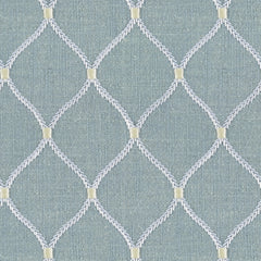 Jovial Lattice—Jean-Blue Fabric—Window Curtain —100% Cotton—Multi-Purpose—Sold by The Yard—54"Wide—Nationwide Shipping