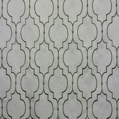 Helmsley Leaf Fabric—Grey Color—100% Polyester— Multi-Purpose Long Lasting — Width 52"Wide—Sold by the Yard