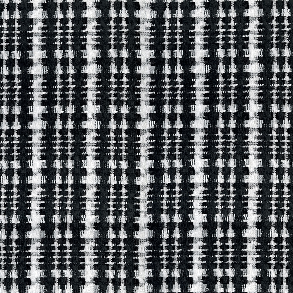 McFarland Black & White Plaid Home Décor Fabric — 100% Polyester