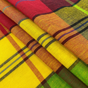Riya Madra Fabric—Multi-Purpose—100% Cotton—44/45 inches" Wide—Sold by the Yard—Nationwide Shipping