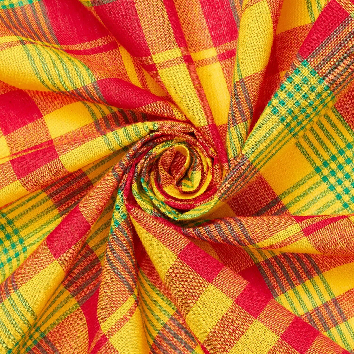 Riya Madras Cotton Fabric by the Yard | 44/45″ Wide