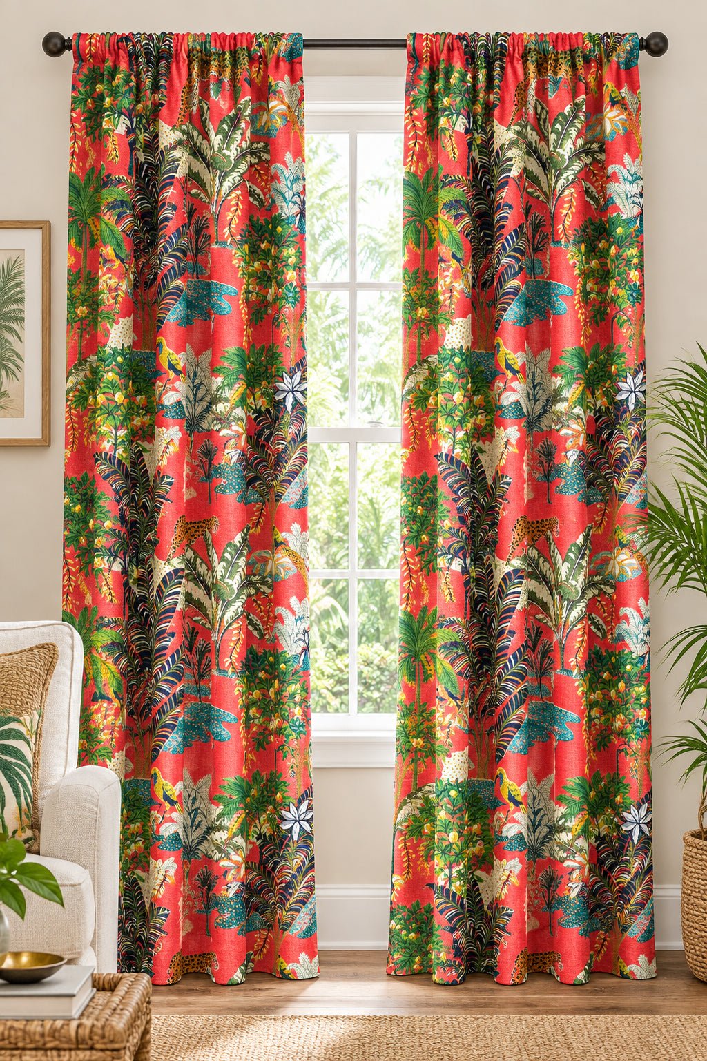 Paradise Rod Pocket Black Curtain Panel | 3"Pocket 2" Header