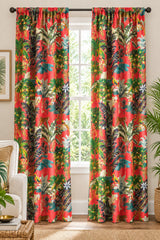 Paradise Rod Pocket Black Curtain Panel | 3"Pocket 2" Header