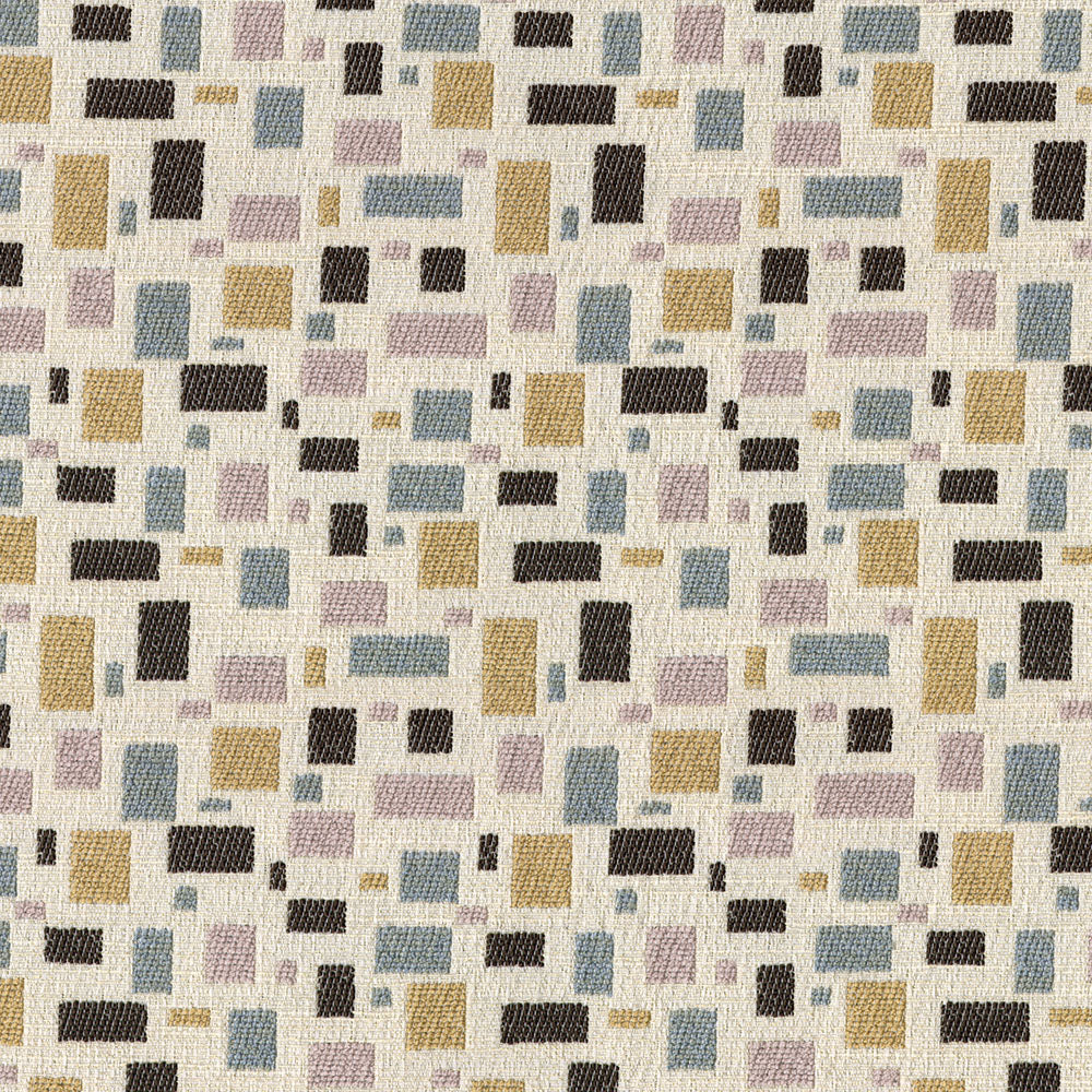 Mosaic Dove Grey Square Tile—Decorating Fabric—100% Polyester—54" Inches Wide—Sold by the Yard