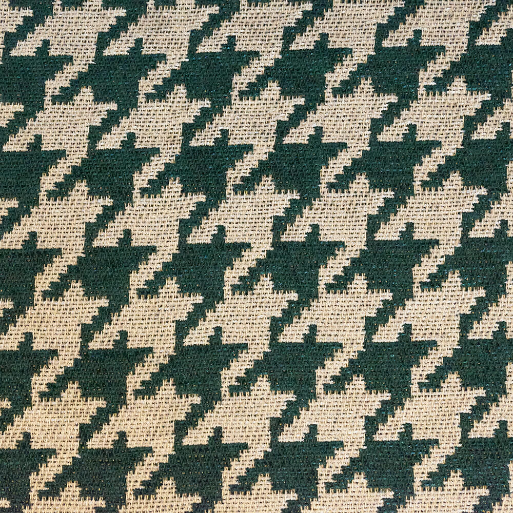 Hunter Green Houndthooth Fabric—High-Quality—100% Polyester —Sold by The Yard—54" Inches Wide