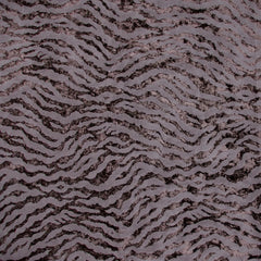 Safari Tiger Skin Velvet Fabric — Sold by the Yard. Plush irregular striped velvet in safari tiger design