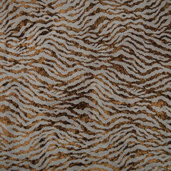 Luxurious Tiger Skin Inspired Striped Velvet Fabric | home décor fabric in warm tones