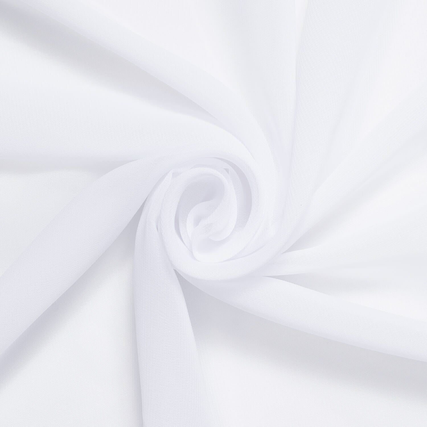 Bacilli White Fabric| Translucent Sheer White Color, 58
