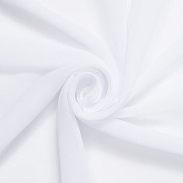 Bacilli White Chiffion Polyester-(60 Inches-Width