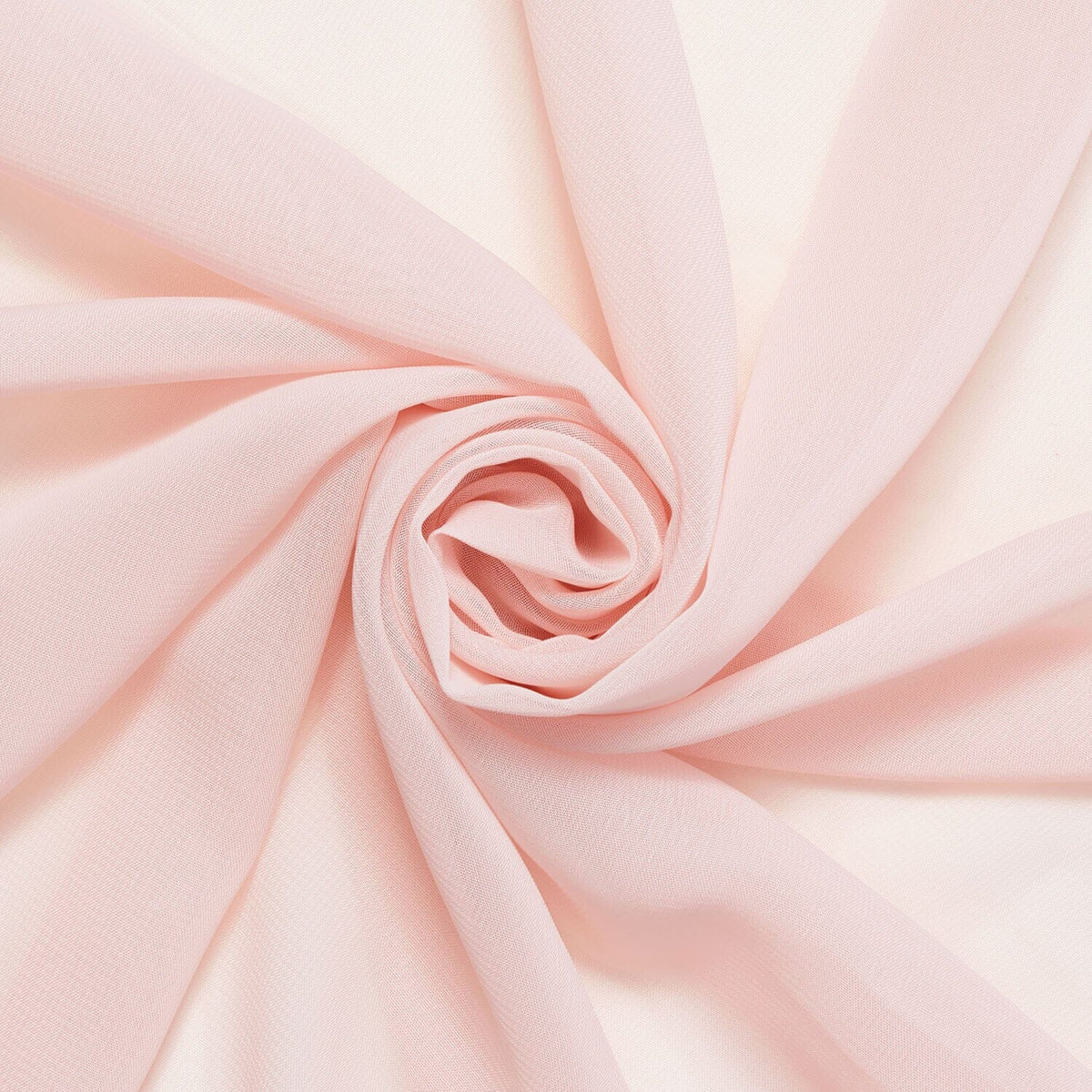 Ethereal Chiffon—Light Pink— For Stylish Apparel—58/60"Inches Wide—60% Polyester, 35% Nylon, 5% Spandex—Sold by The Yard