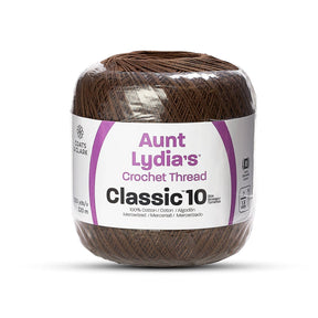 FUDGE BROWN CLASSIC SIZE 10 COTTON CROCHET THREAD
