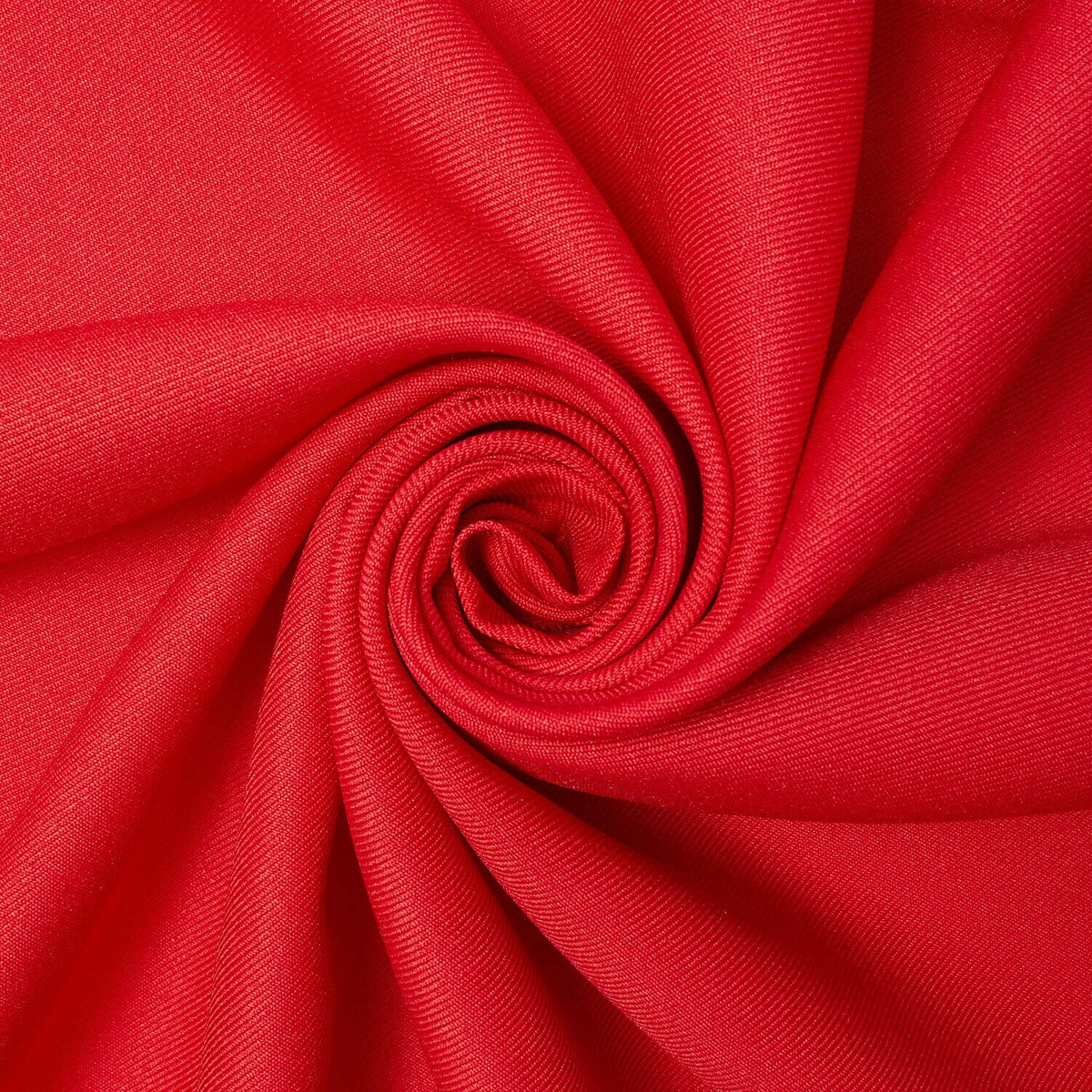 Bright red sustainable gabardine fabric—fabric sold by BeautifulWindowsElgin.com