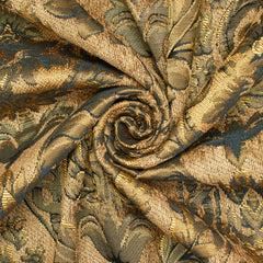 Chenille Damask Jacquard Floral Fabric | Polyester Rayon