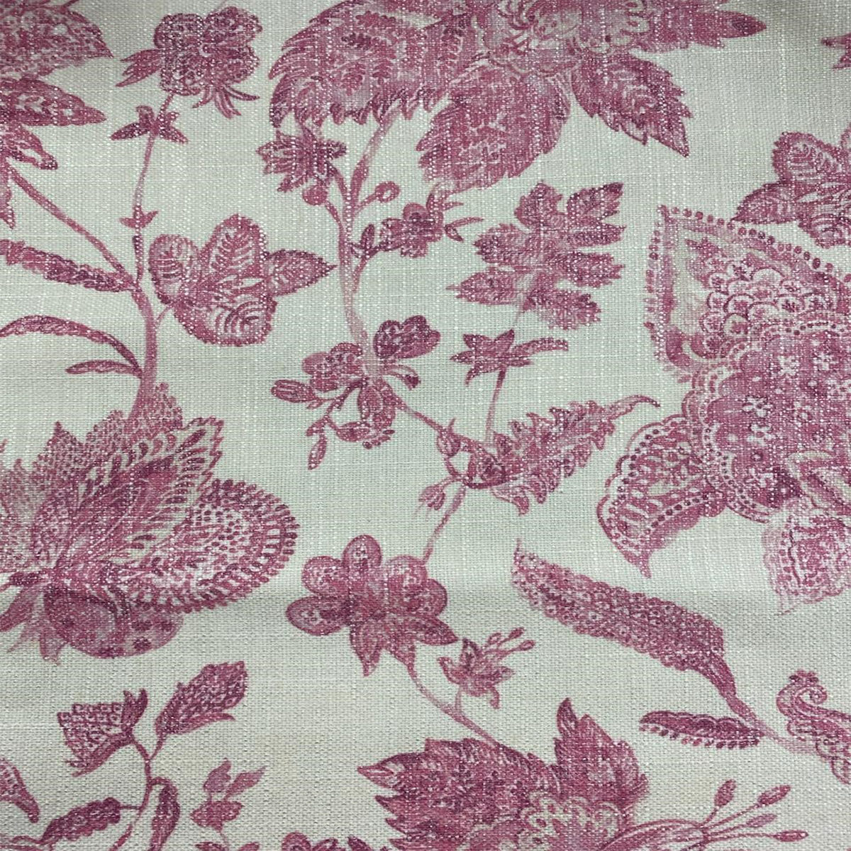 Enchanting—Magenta —100% Cotton Fabric—For Window Curtain—Width 52"—Available by the Yard
