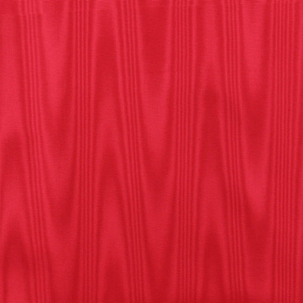 Moiré Medley pinch pleat curtain panel in Turkey Red