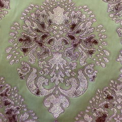 Medallion—Green-Purple Floral—Home Decor Fabric—100% Cotton—Width 54" Inches Wide—Shipped Nationwide