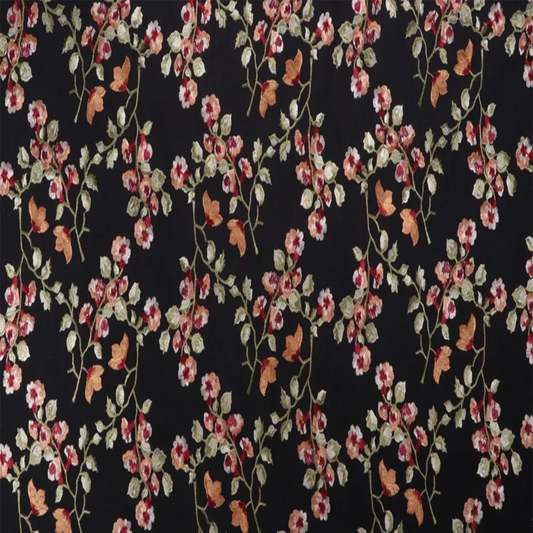 OPAL RIVERDALE SMOKE BLACK FLORAL FABRIC