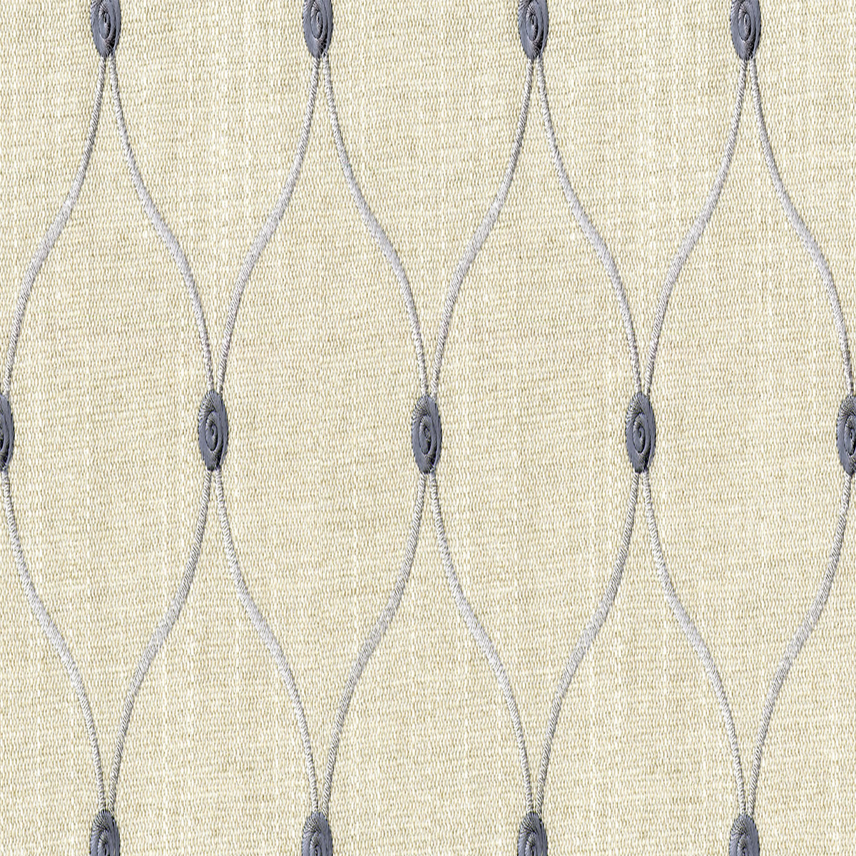 Teatime Flower —Beige/Grey—Lattice Diamond—100% Polyester—Multi-Purpose—Sold by The Yard—54"Wide—Nationwide Shipping