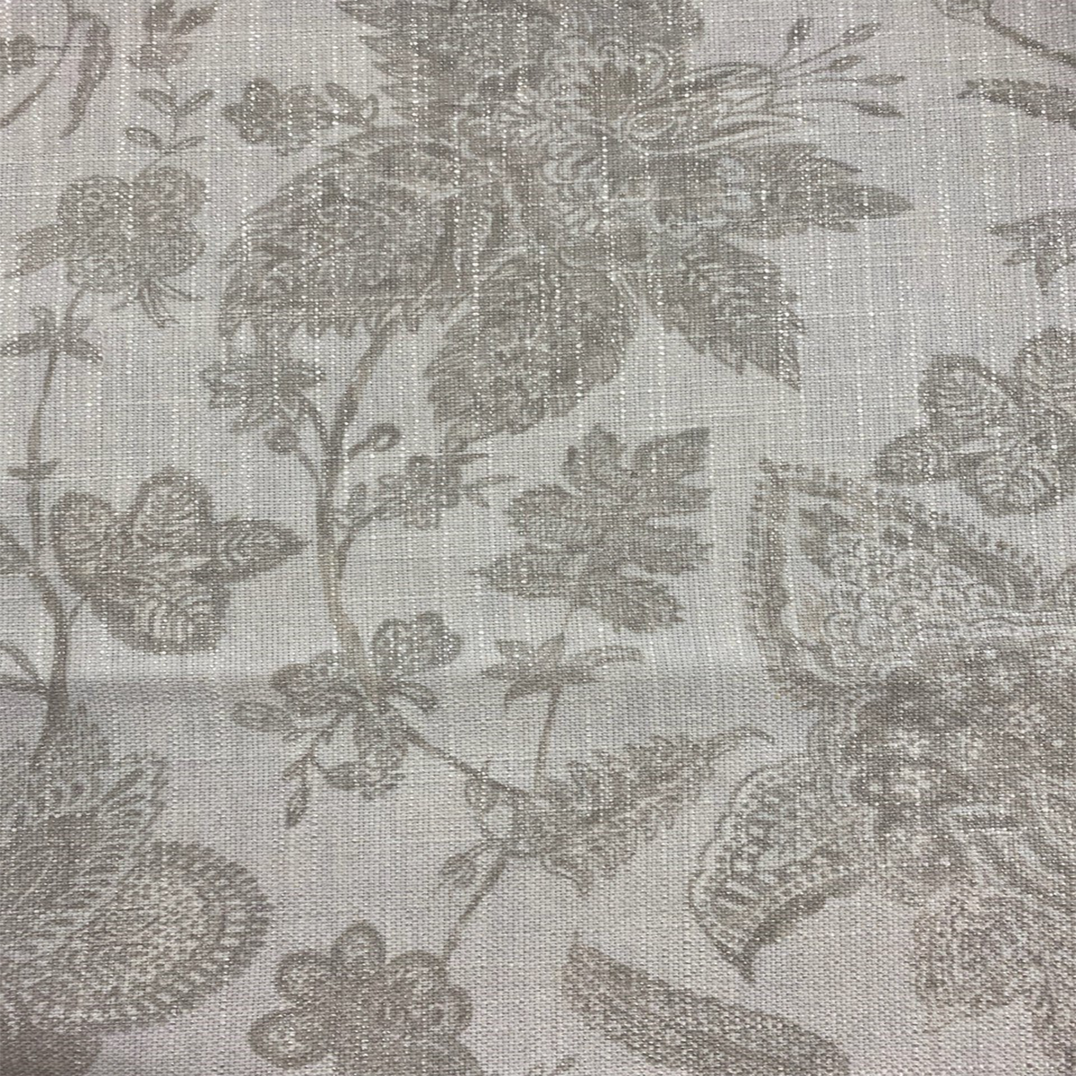 Farmhouse-Inspired Fabric—Grey, Sand -Off White—100% Cotton Fabric—For Window Curtain—Width 52"—Available by the Yard