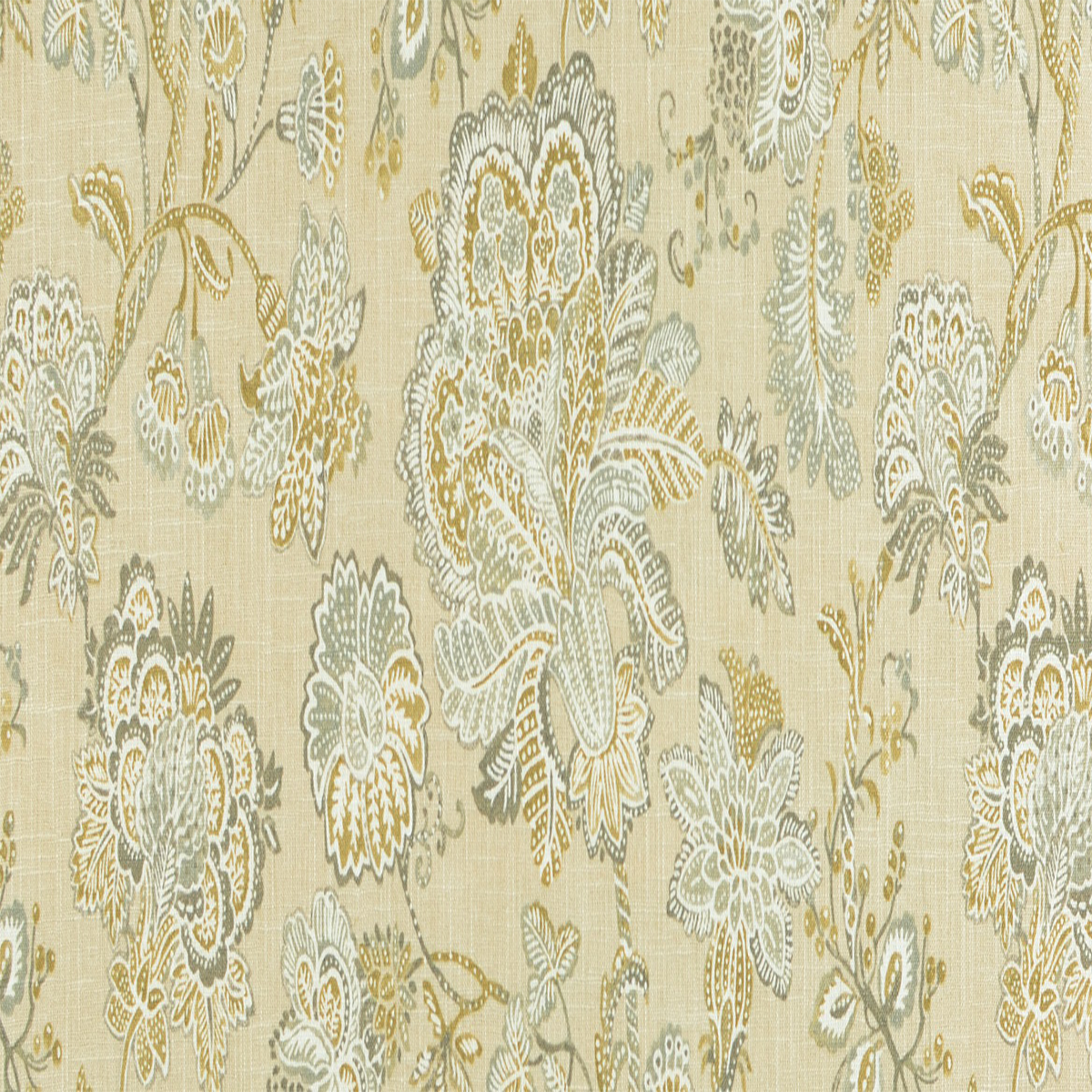 RUSTIC FLORAL BROWN HOME DÉCOR FABRIC