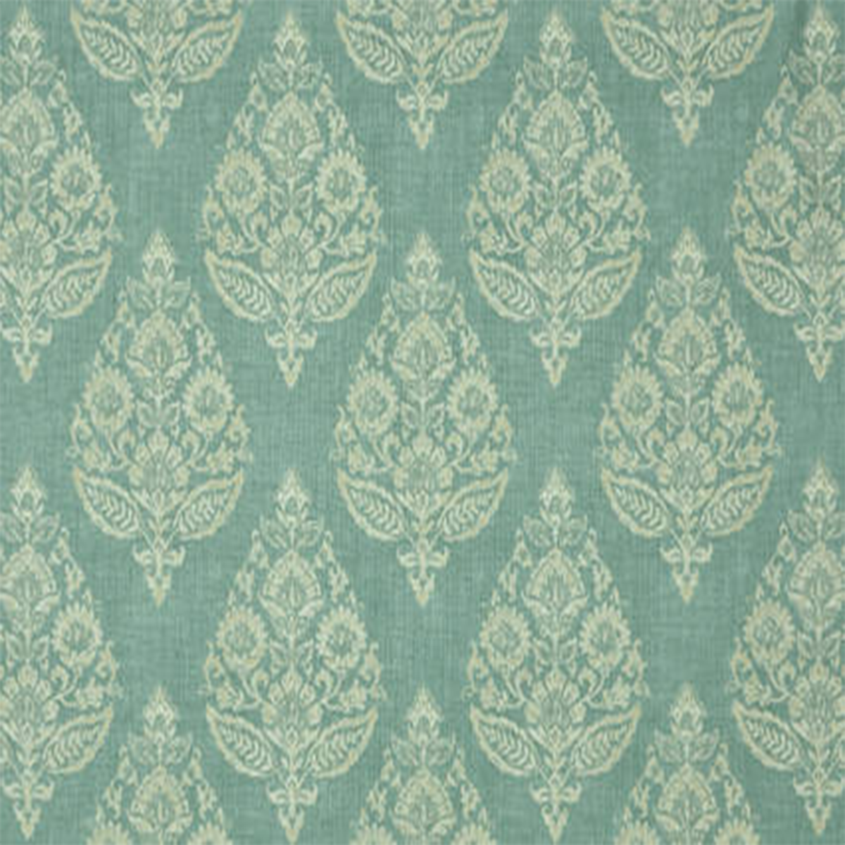 Home Decorative Fabric—Spa Green Blooming Floral—Window Curtain—100% Cotton—Sold by The Yard—54" Inches Wide