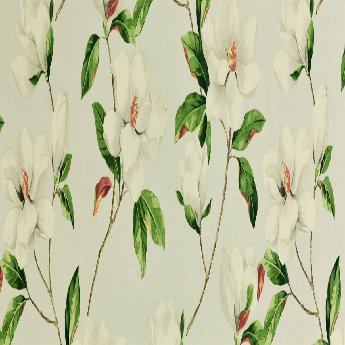 Pearl Grey Magnolia—Window Curtain Fabric—100% Cotton—Durable—Multi-Use—Sold by The Yard—54"Wide