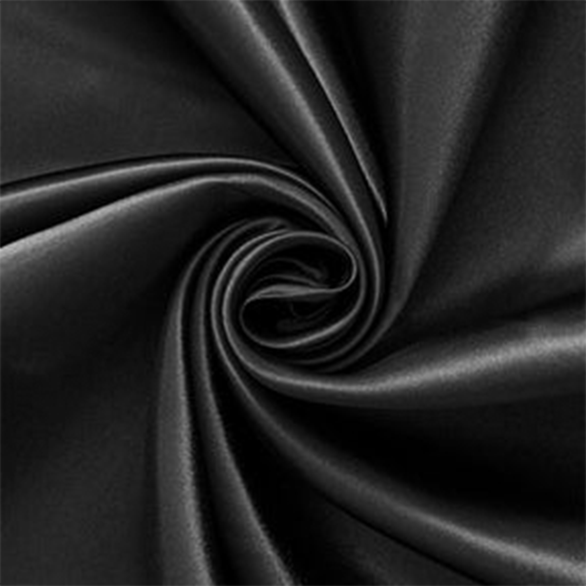 Premium Charmeuse Satin— Black Color—% Polyester—Ideal for Formal Attire—58/60" Wide—Available by the Yard