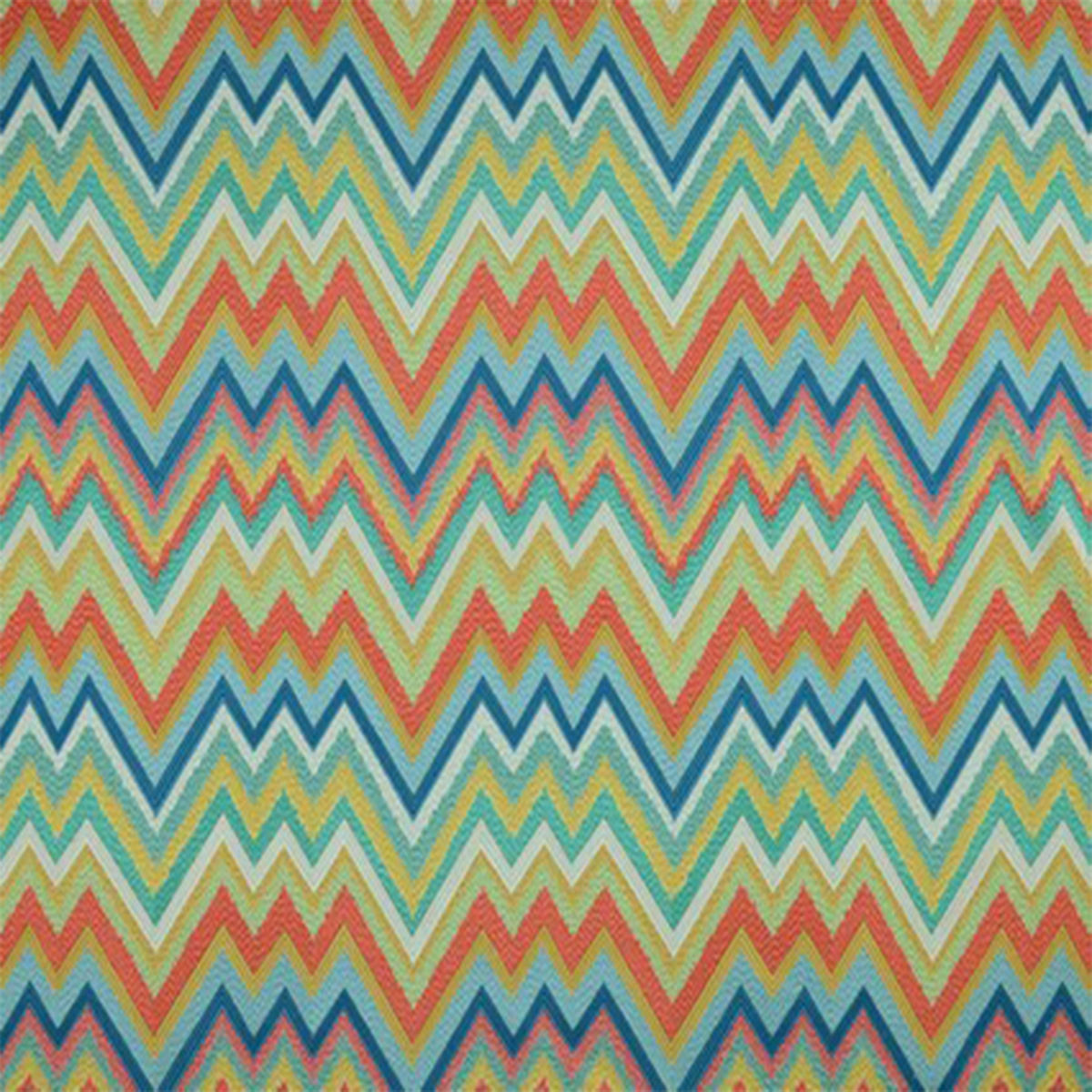 Multi Blue Hue Zig-Zag Multi-Use Decor Fabric 100% Cotton-Sold by The Yard-Width 52" Inches Wide-220-Gsm