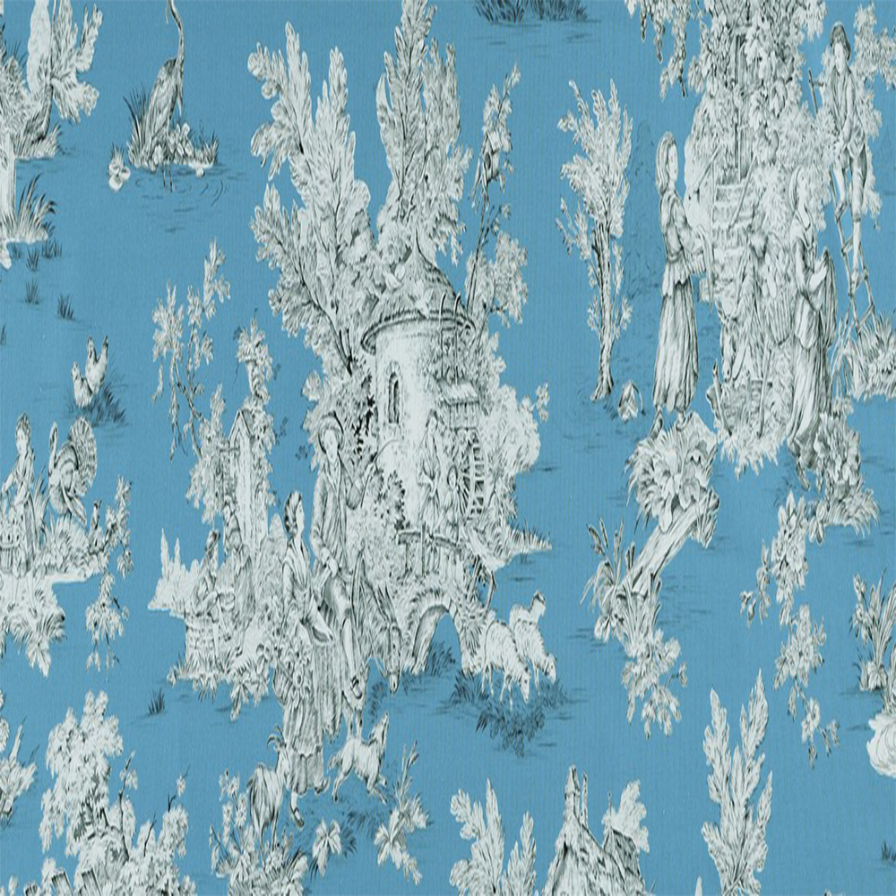 Classic blue cotton linen fabric sold by Beautiful Windows Elgin