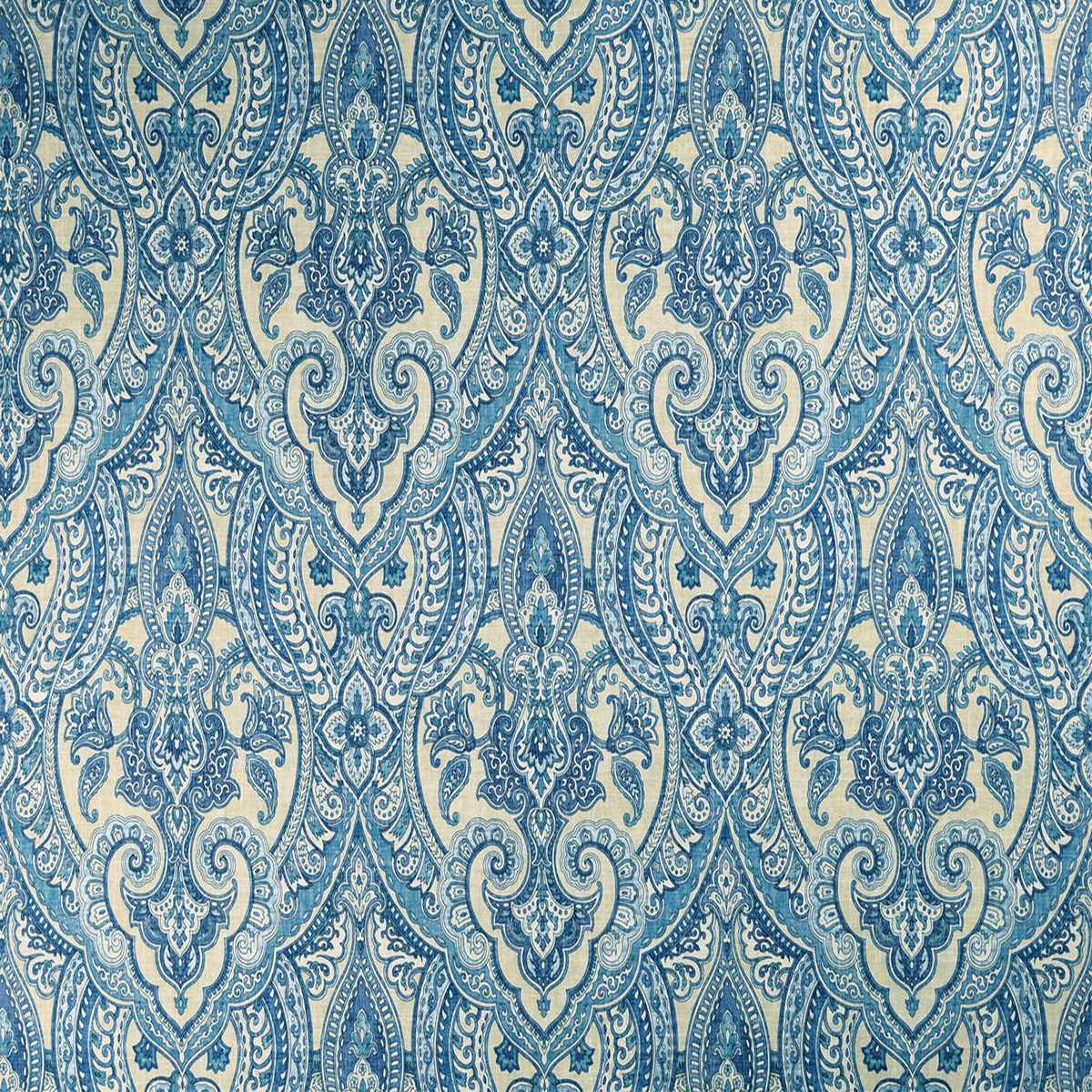 Paisley Porcelain Blue—Jacquard Home Decorating Fabric—100% Cotton—Sold by The Yard—54" Inches Wide