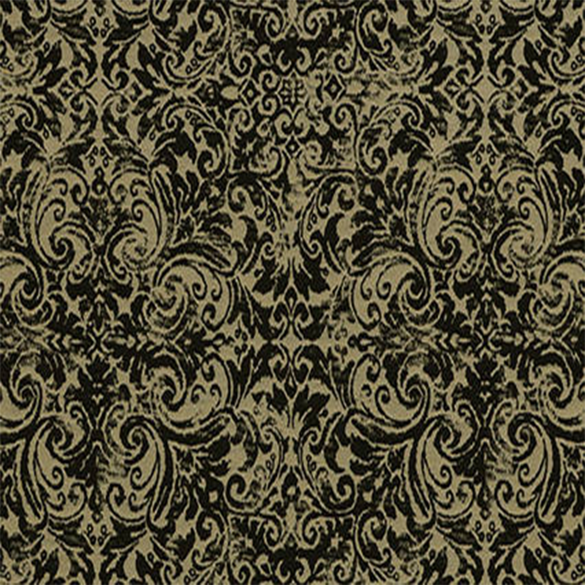 SIDLE PRISCILA BLACK & TAN TAPESTRY DRAPERY FABRIC