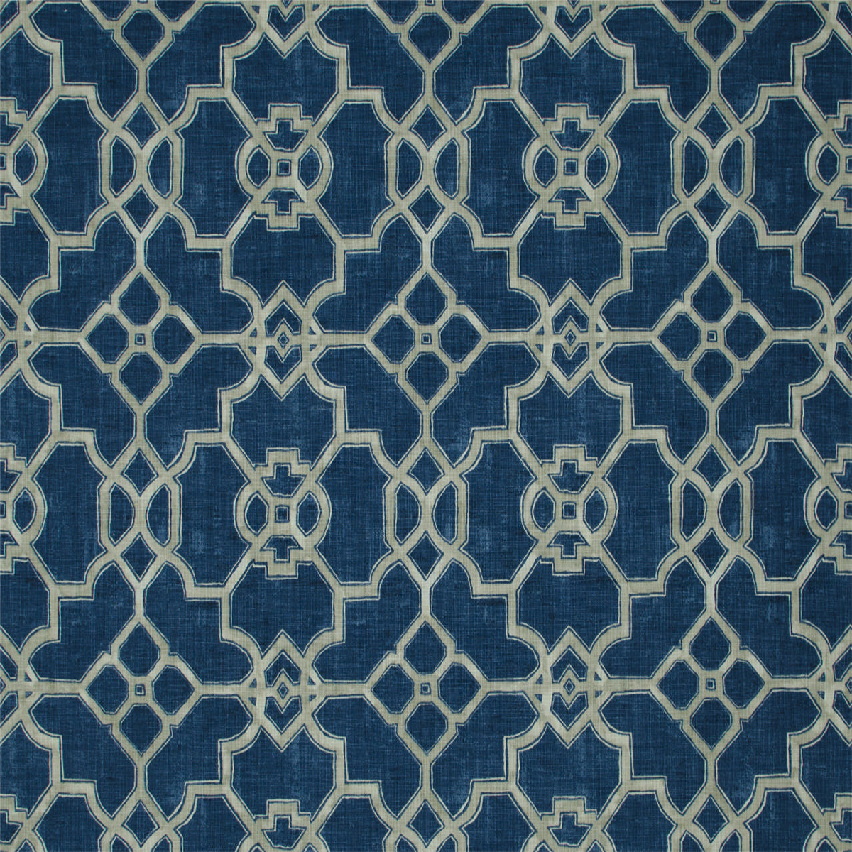 Multi-Purpose—High-Quality Fabric—Indigo Blue-White—95% Polyester 5% Linen—Sold by The Yard—54" Inches Wide