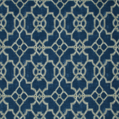 Multi-Purpose—High-Quality Fabric—Indigo Blue-White—95% Polyester 5% Linen—Sold by The Yard—54" Inches Wide