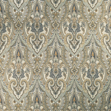 PAISLEY PRINT LATTE BROWN DRAPERY FABRIC