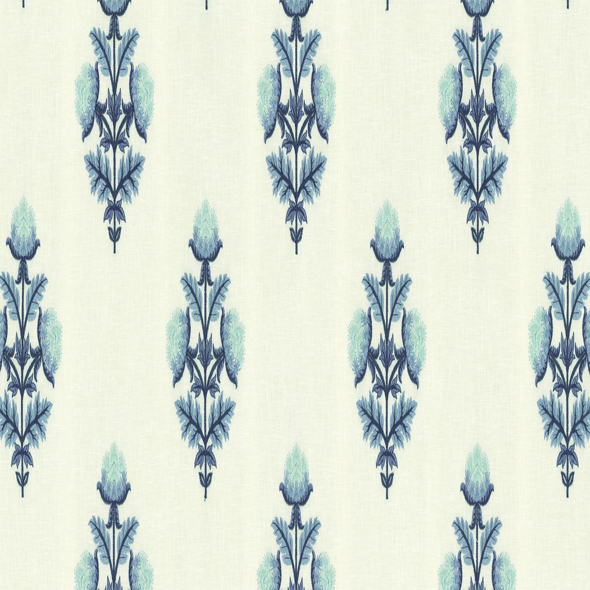 Anisa Porcelain Blue High-Quality Fabric—Multi-Purpose —	52% Polyester- 48% Cotton—Sold by The Yard—54" Inches Wide