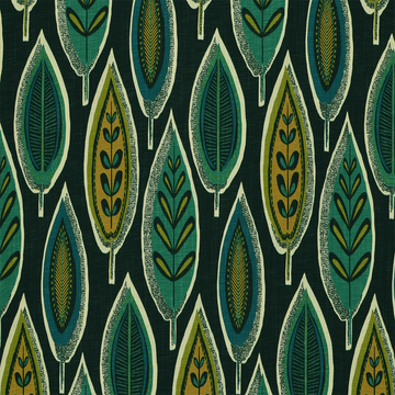 YOSHINO LEAF PATTERN DRAPERY FABRIC