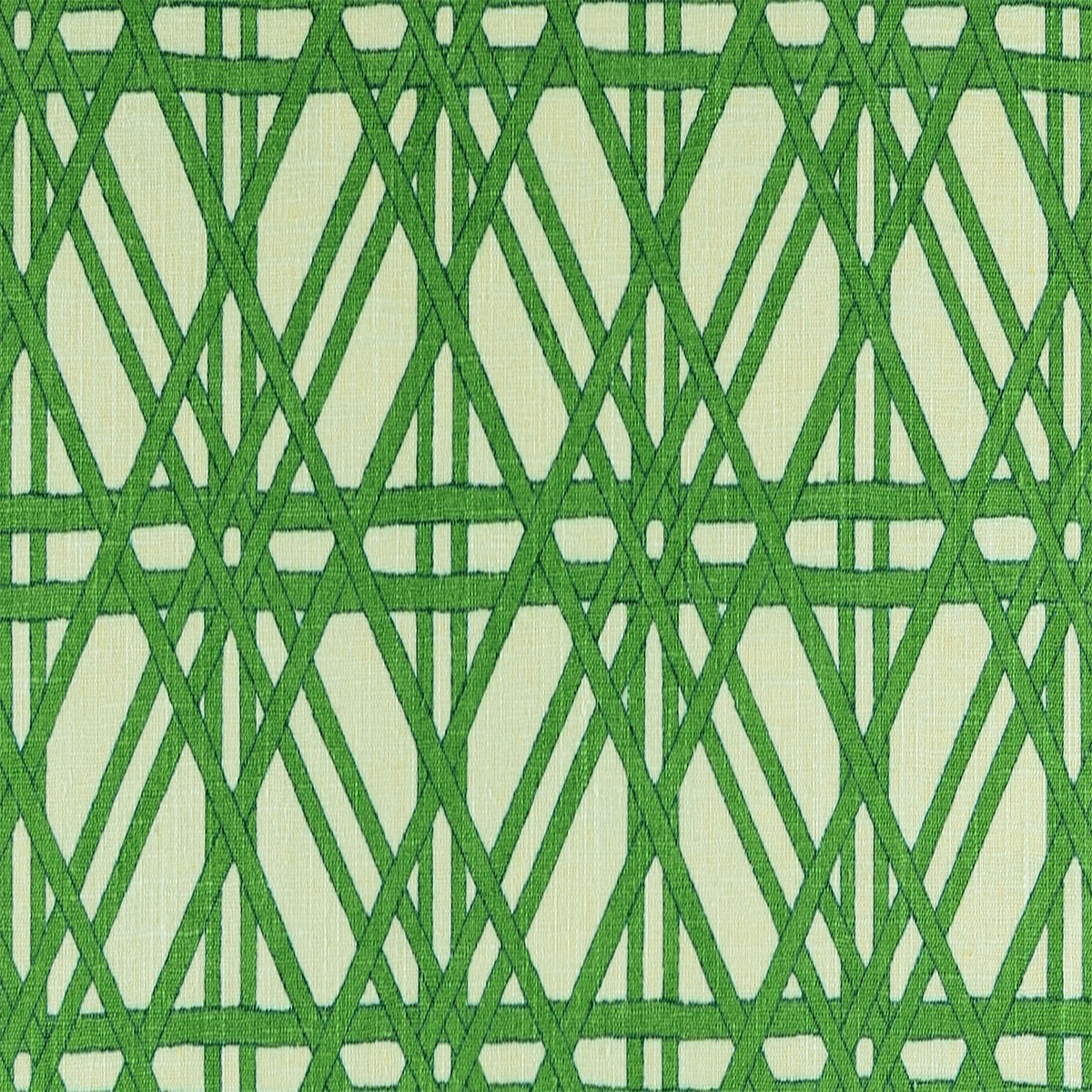 PAGE-ELLIOT GREEN LATTICE DRAPERY FABRIC