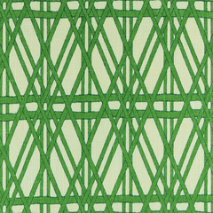 Lattice Multi-Purpose Fabric—Emerald|Green|Beige—55% Linen 45% Viscose—54"-Inches Wide—Sold by the Yard—Nationwide Shipping
