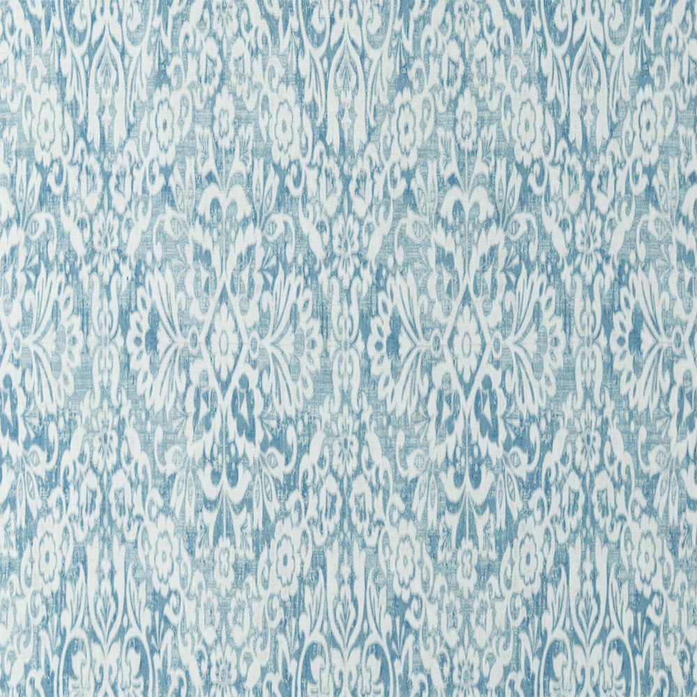 Multi‑Purpose Drapery in Cream‑Blue, 100% Cotton, 54″ Wide | Sold by Beautiful Windows Elgin