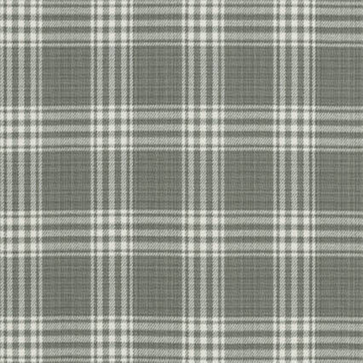 Barnegat Plaid—Window Curtain Fabric—Pearl Grey—High-Quality—100% Polyester—Sold by The Yard—54" Inches Wide