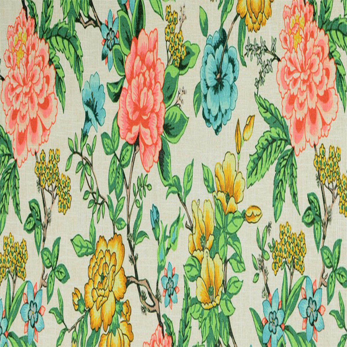  A vibrant multi-color floral design—Bloomfield Secret Garden Fabric