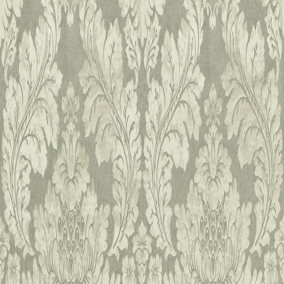 Alpharetta, Georgia  Fabric—Window Curtains Brocade—Platinum Color— 52" Width—Available by the Yard — Nationwide Shipping