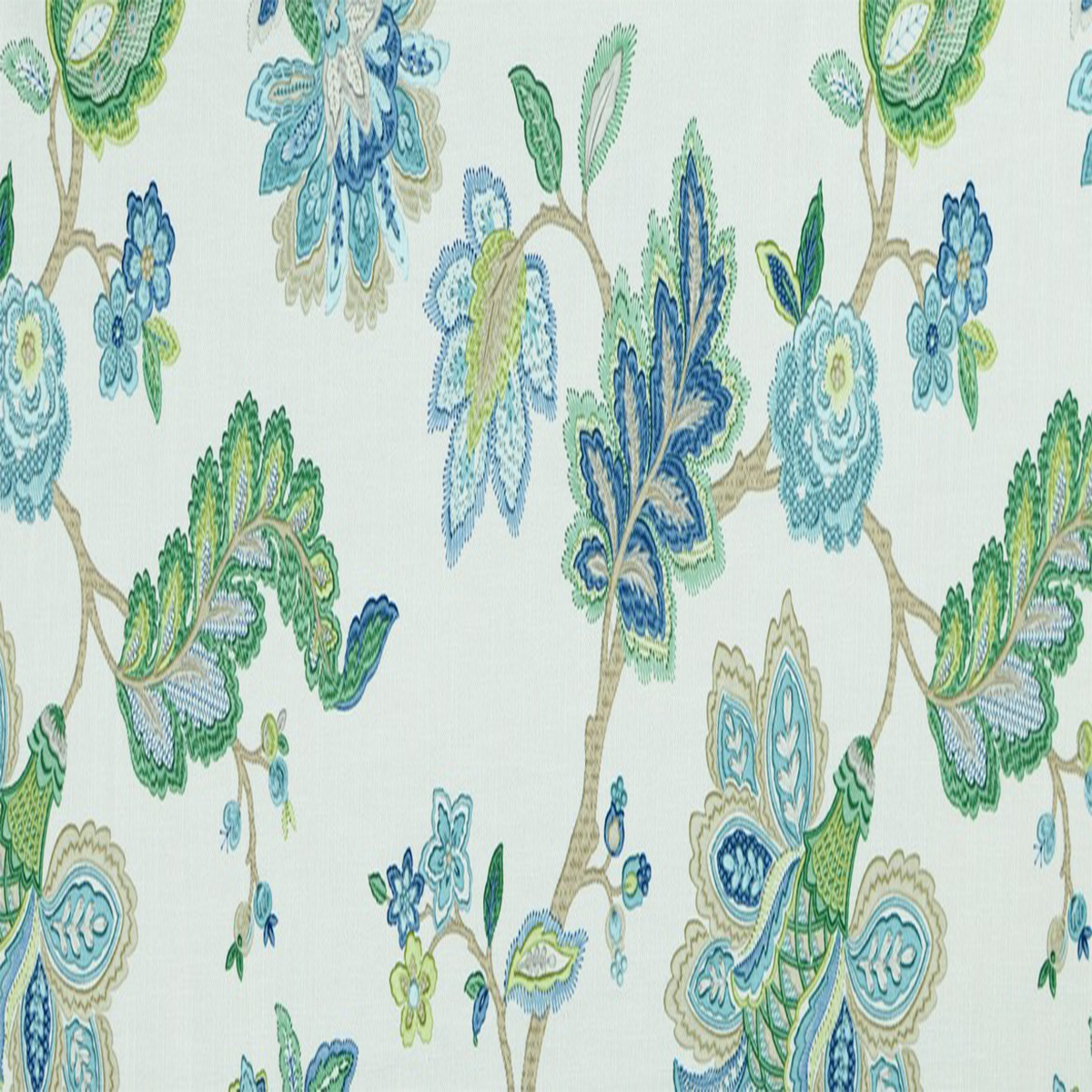 Farr Away Floral—Window Curtain Fabric—100% Cotton—Strong Durability—Multi-Purpose—Sold by The Yard