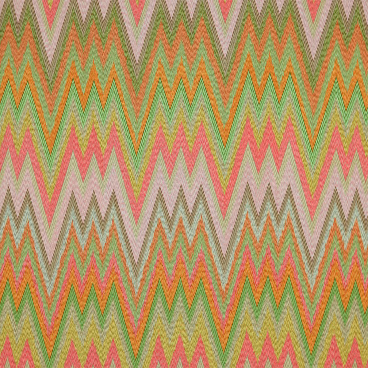 Sherbet Zig-Zag Multi-Use Decor Fabric 100% Cotton-Sold by The Yard-Width 52" Inches Wide-220-Gsm