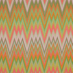 Sherbet Zig-Zag Multi-Use Decor Fabric 100% Cotton-Sold by The Yard-Width 52" Inches Wide-220-Gsm