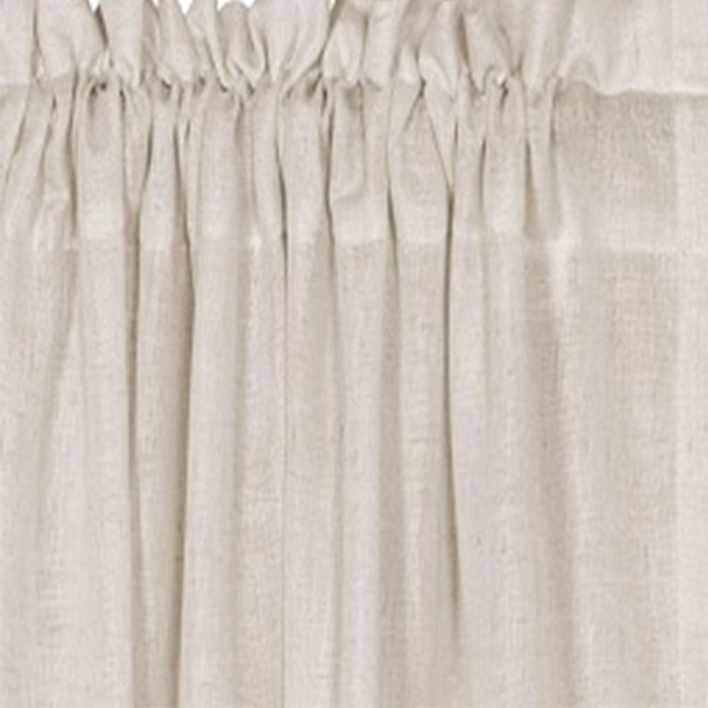 The is sewn along the upper edge of the panel and the curtain rod is then inserted.