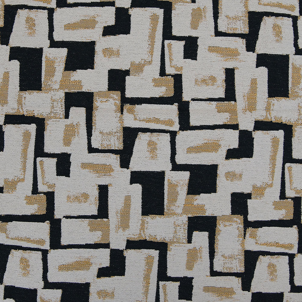 Tribeca Onyx Geometric—Sold by the Yard —100%Polyester— Curtain Fabric—54-Inch Width