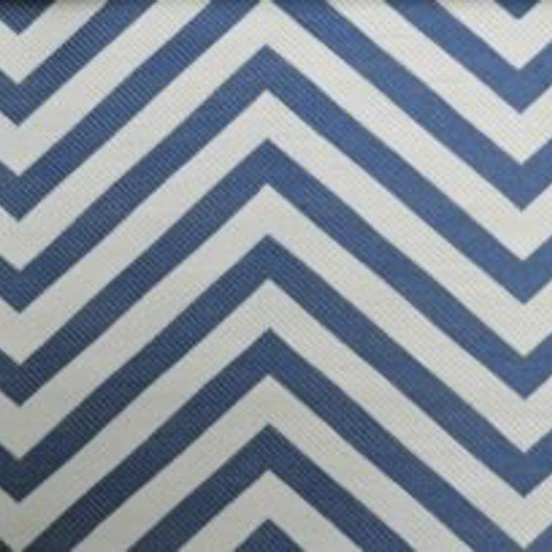 Jawara White & Blue Curtain Panel | Rod Pocket 47″ Wide