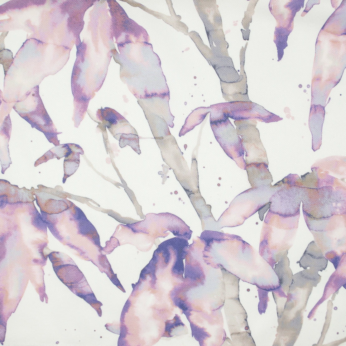 Window Curtain Fabric—Orchid Purple—Floral Print Design—100% Polyester—Available by the Yard —Width: 60/61 Inches Wide