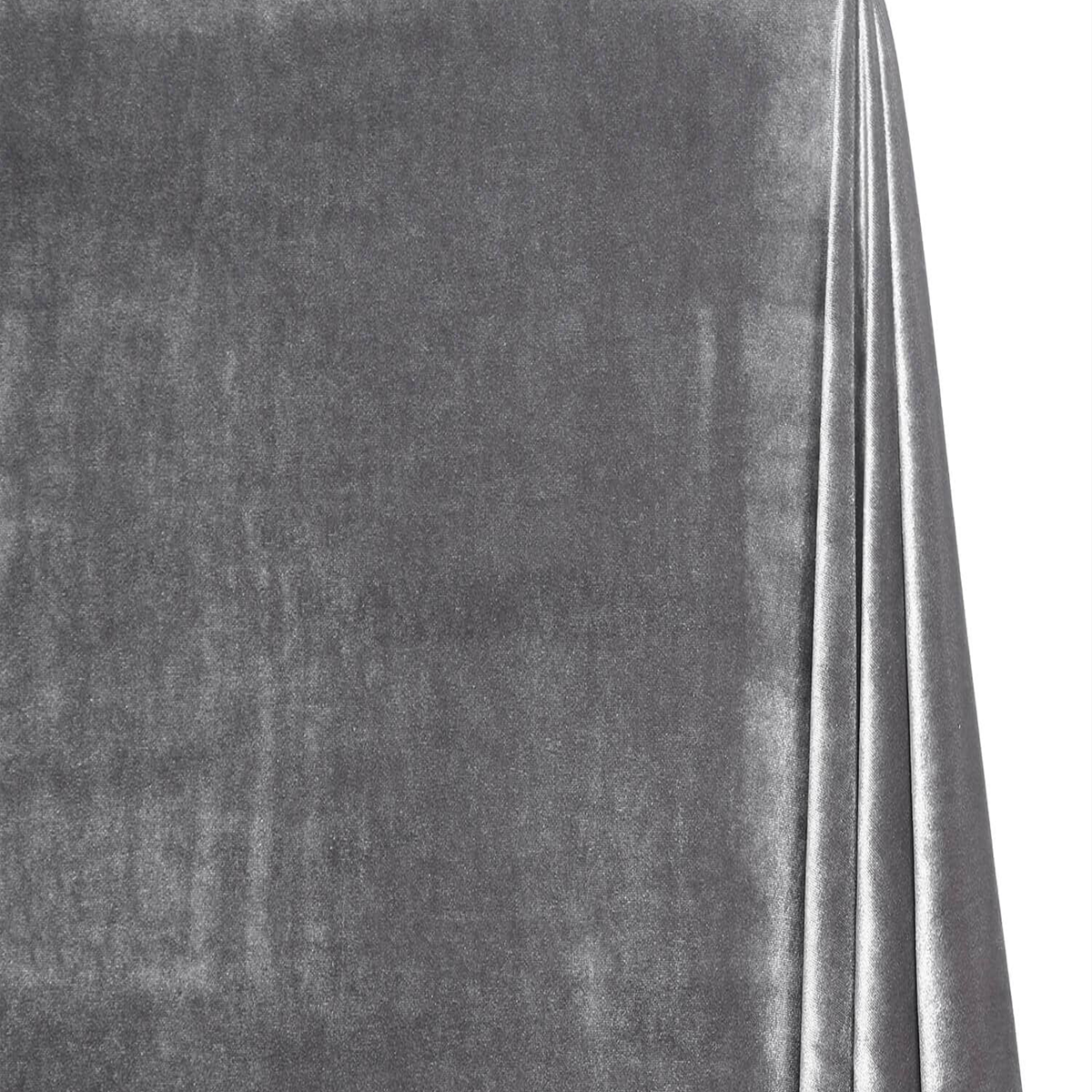Silver Plush —Stretch Velvet Fabric——90% Polyester, 10% Spandex— 60/61 Inches—20% Vertical